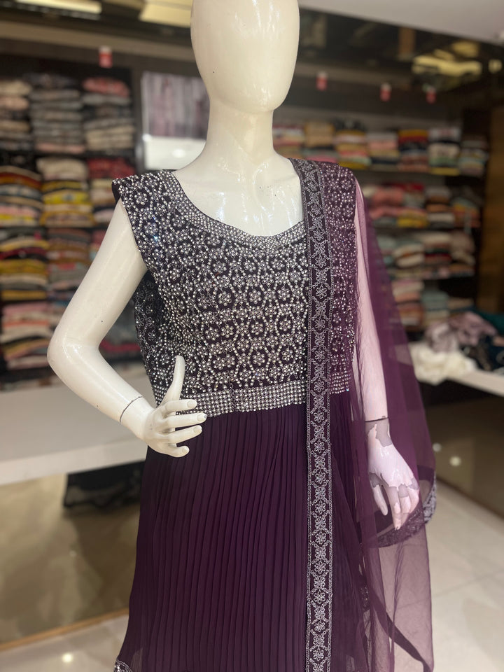 aishwarya wine gharara set-ha116