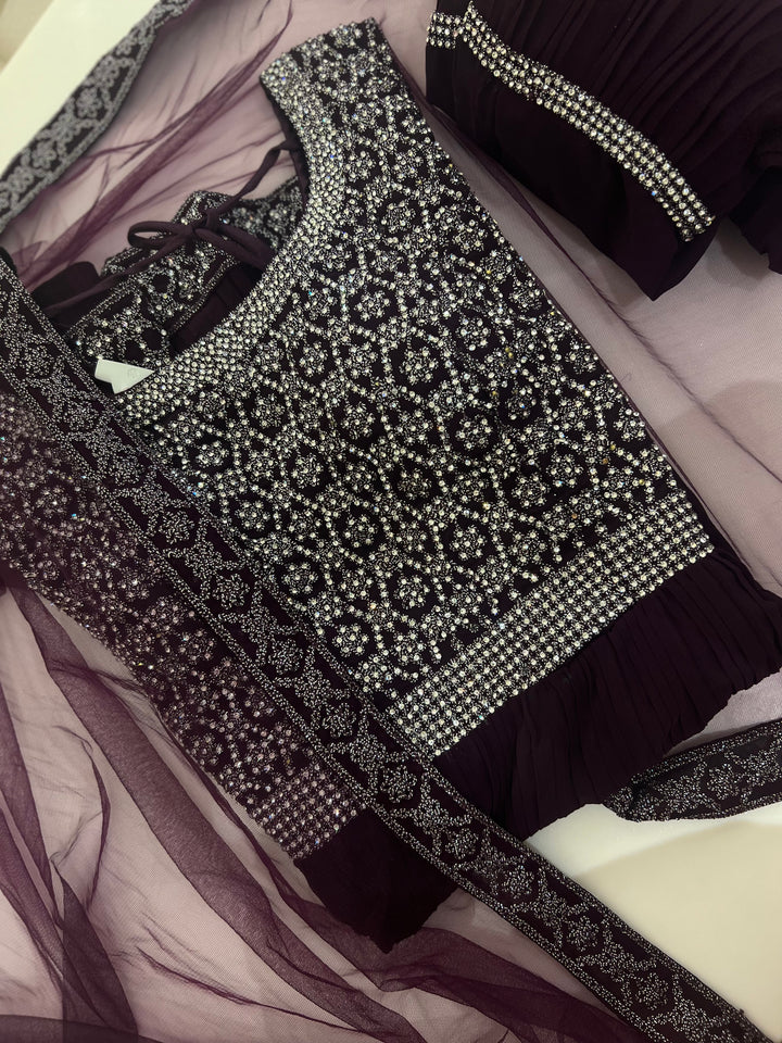 aishwarya wine gharara set-ha116