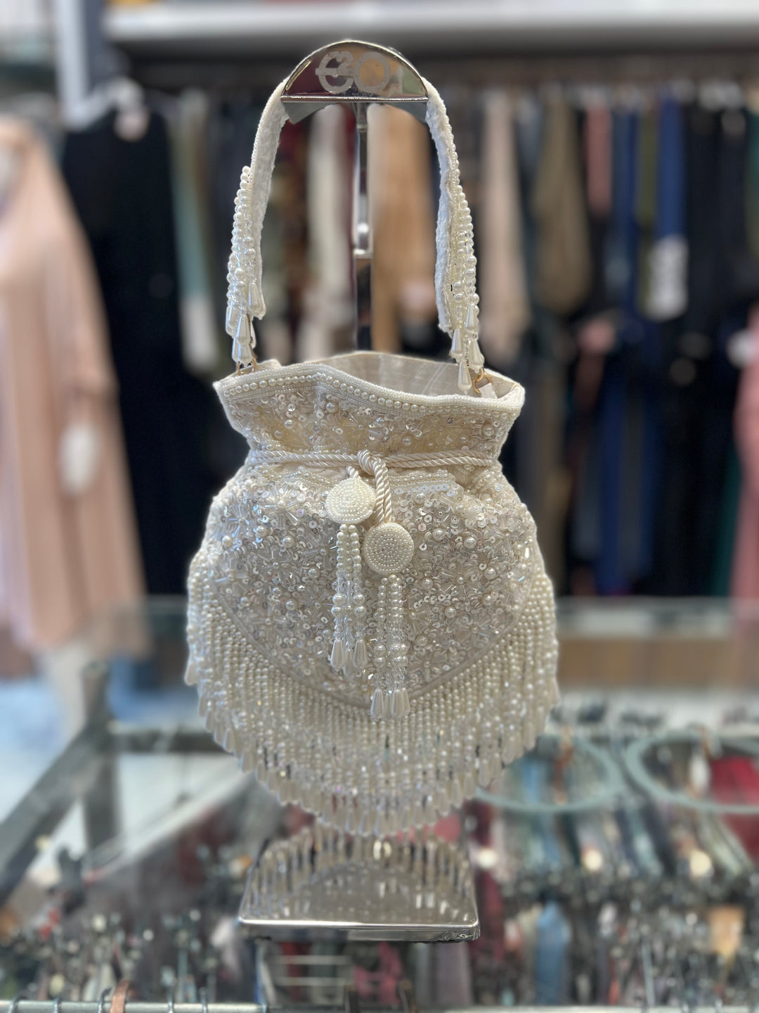 HAND BAG - 8805/WHITE/