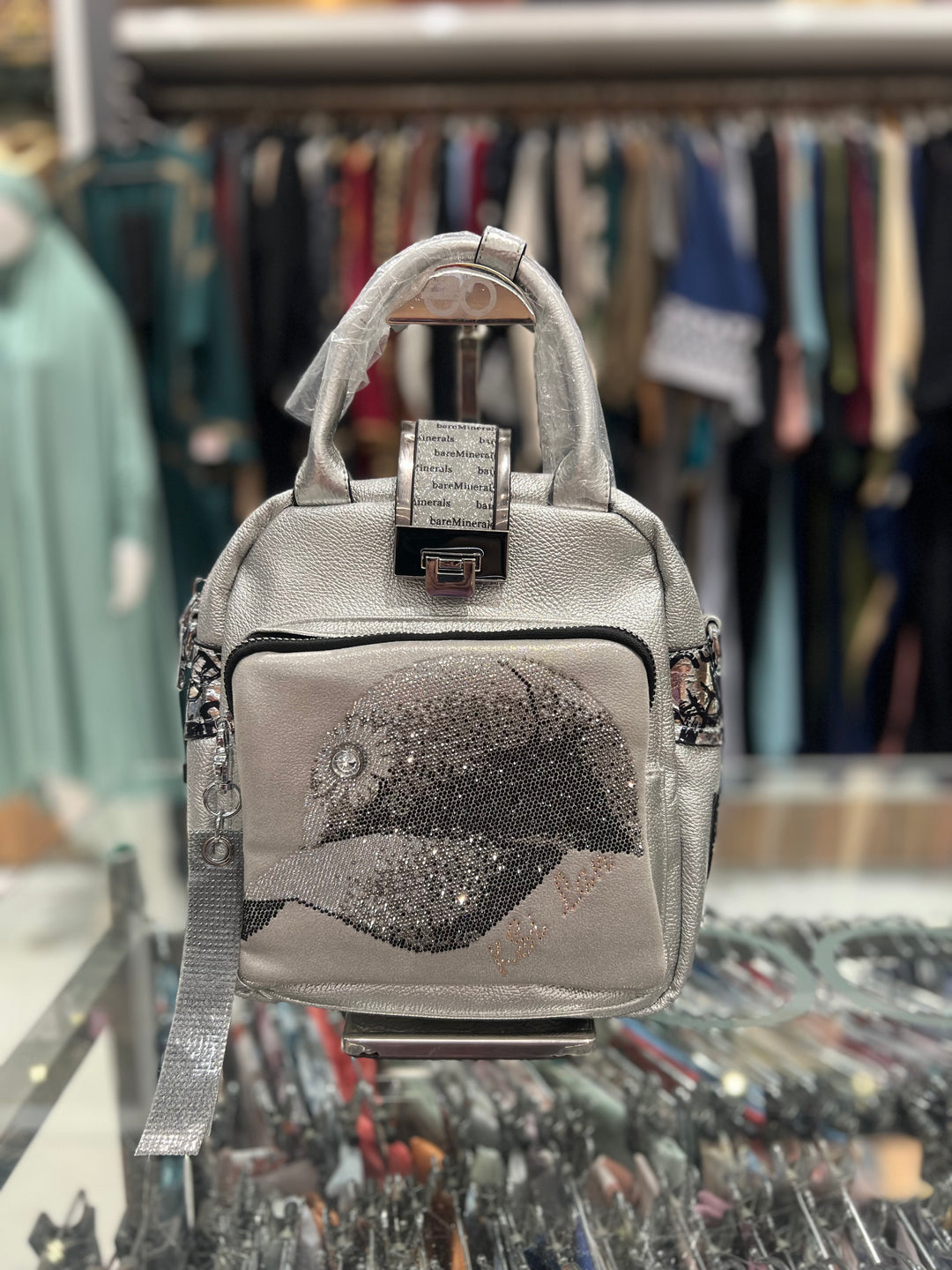 SILVER HAND BAG - 7373/SILIVER