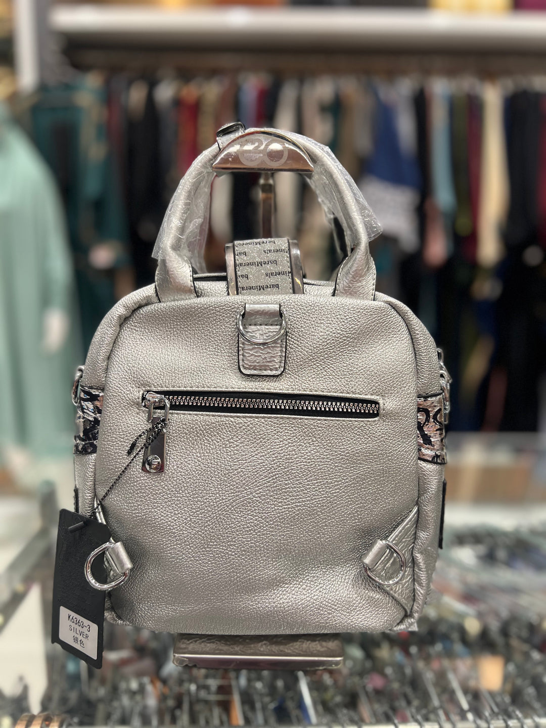 SILVER HAND BAG - 7373/SILIVER