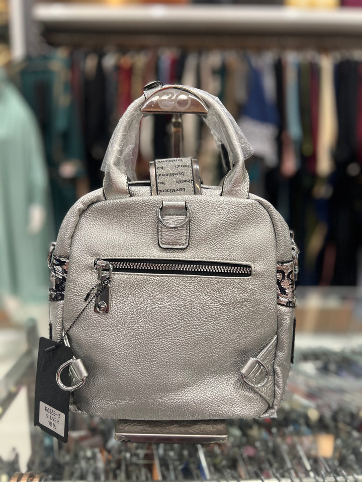 SILVER HAND BAG - 7373/SILIVER