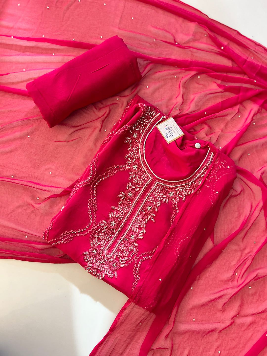 fair lady red kardana & stone work unstitched-1823