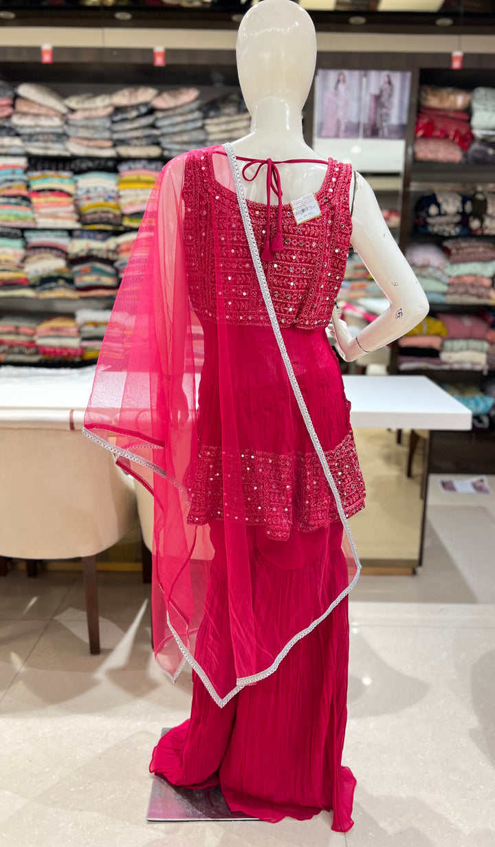 peplon red gharara set-ha113r