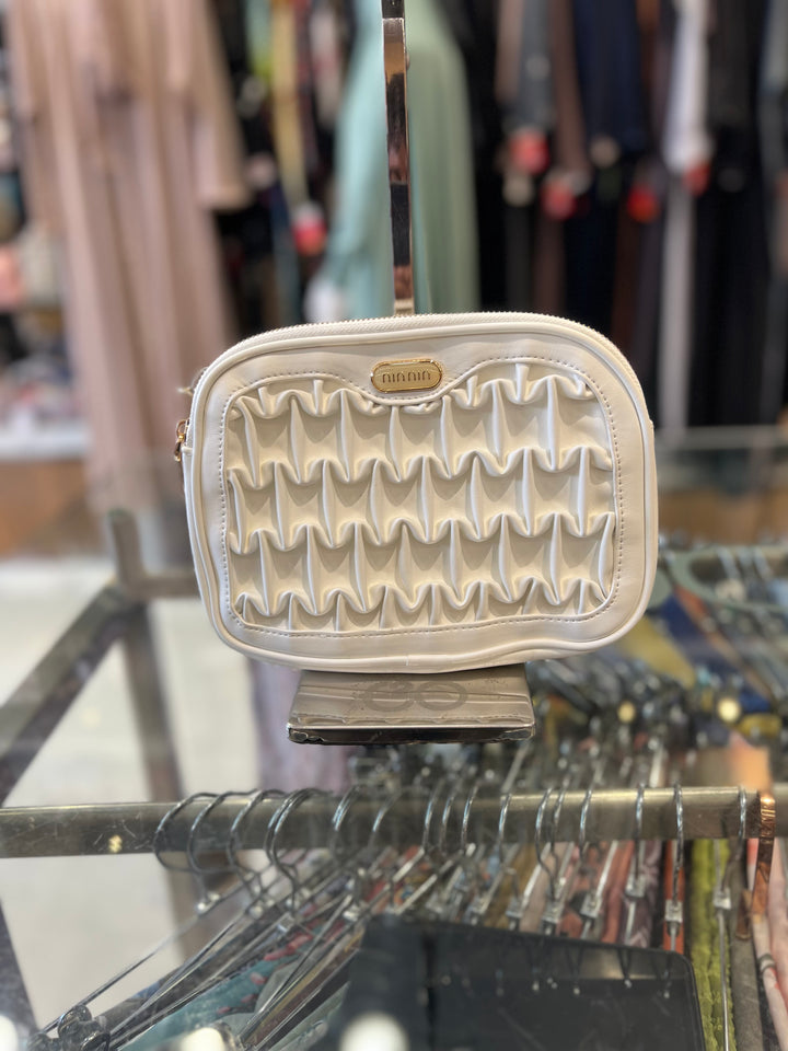 FANCY HAND BAG - BH16/WHITE/
