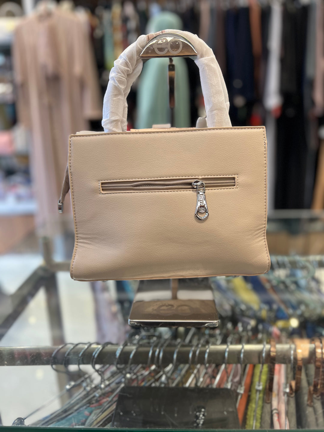 FANCY HAND BAG - BH06/OFF WHITE & CREAM/