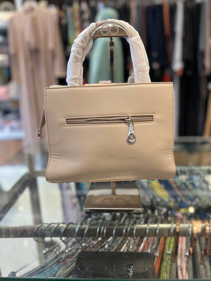 FANCY HAND BAG - BH06/OFF WHITE & CREAM/