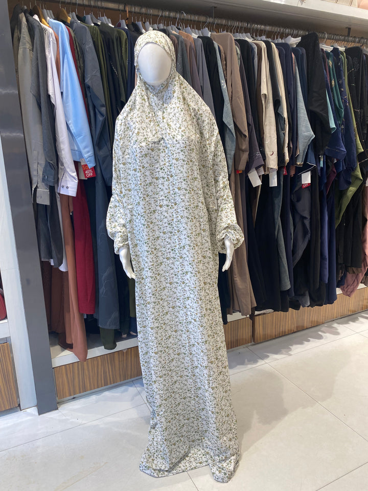 AYESHA PRAYER DRESS SOFT REYON PRINT EHRAAM NEW COLOURS (FULL LENGTH)PD01