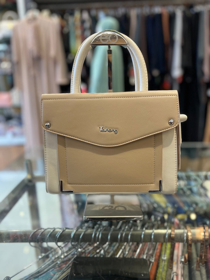 FANCY HAND BAG - BH06/BEIGE & OFF WHITE/