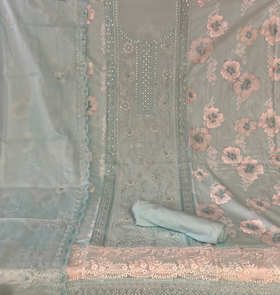 DESIGNER UNSTITCHED DRESS MATERIAL - BTMF32