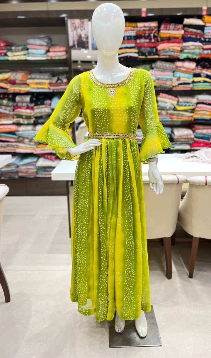 green long frock-fb190