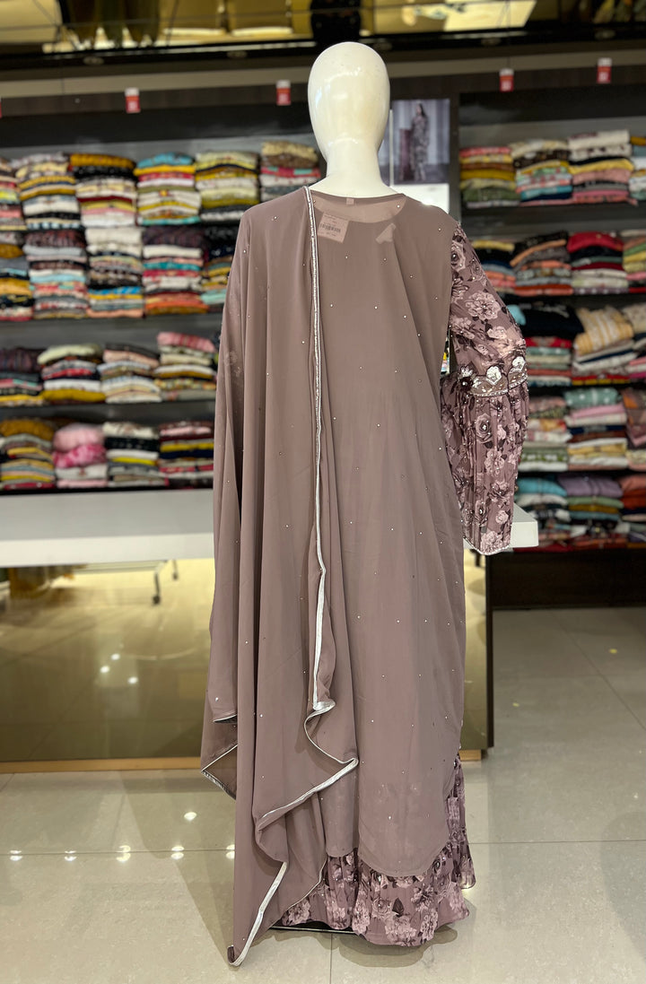 ruby emb long frock with koti-km04