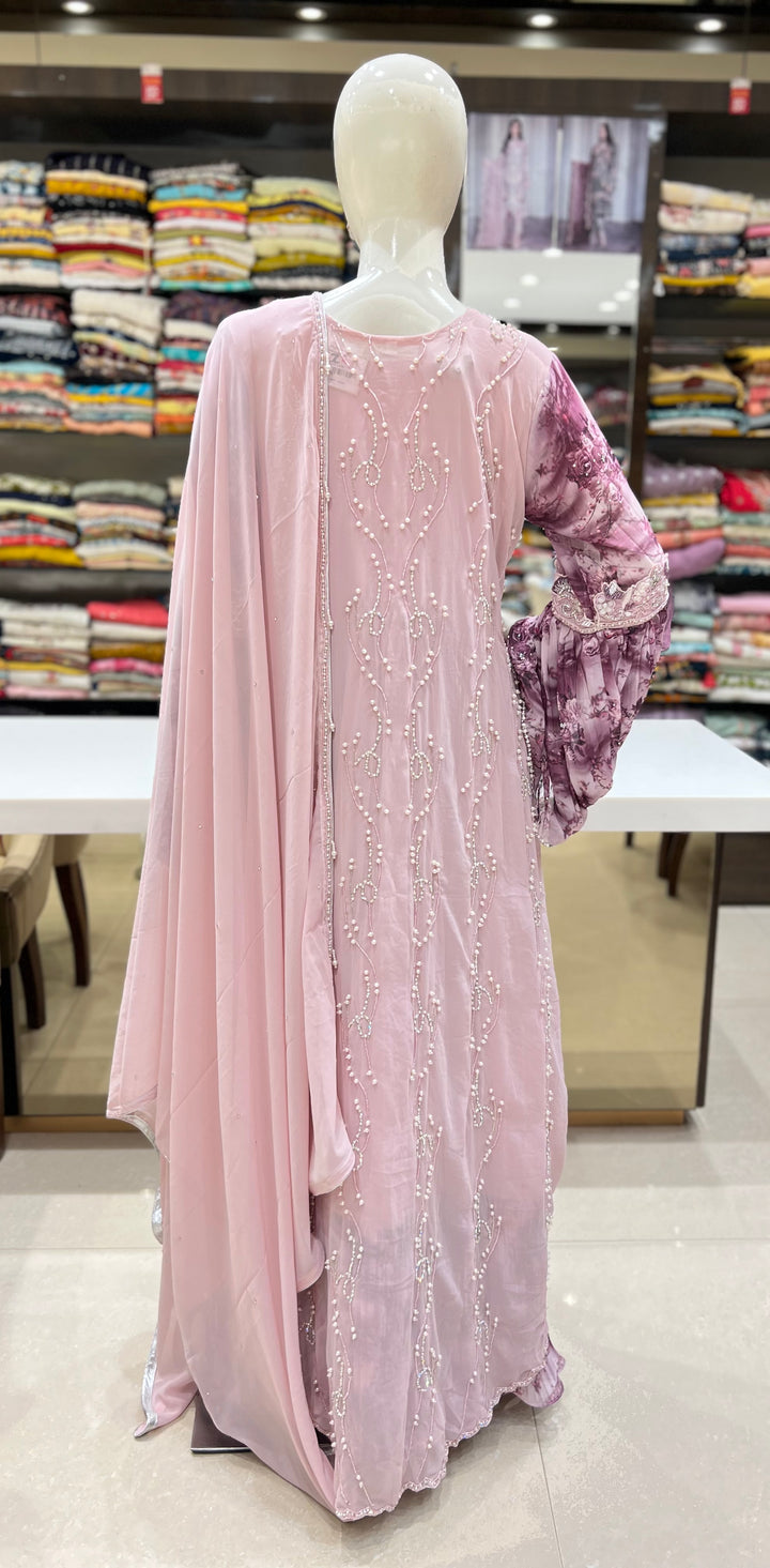 komal emb long frock with koti-km07