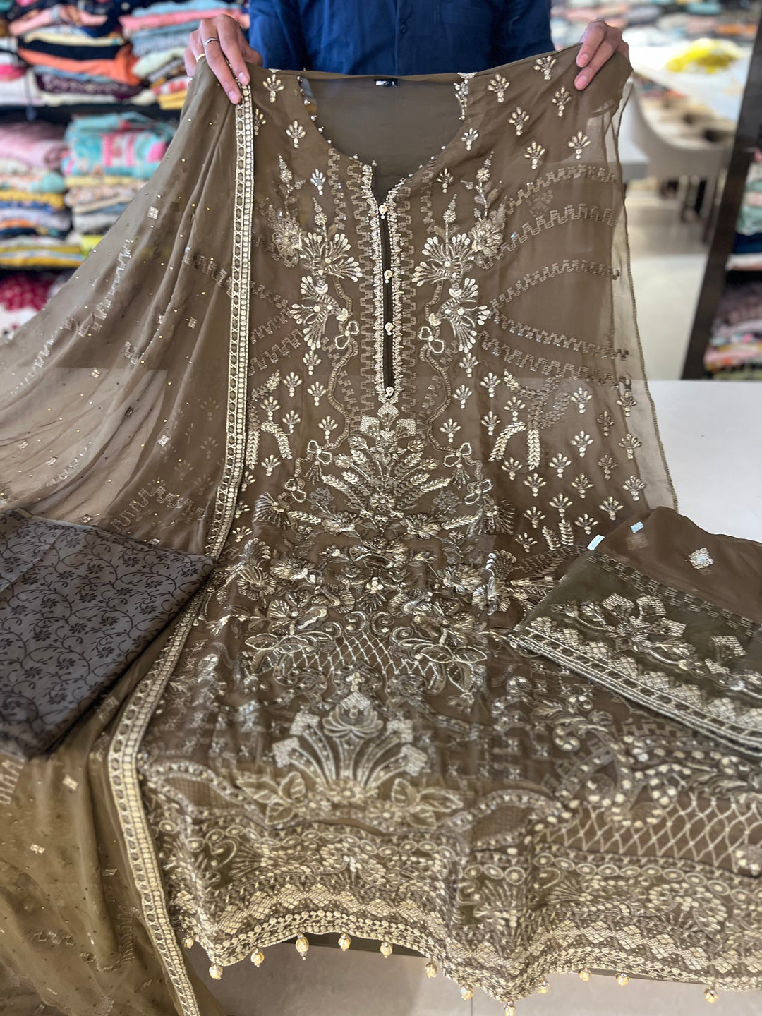 TAWAKAL DESIGNER SEMI SUIT-0155/2