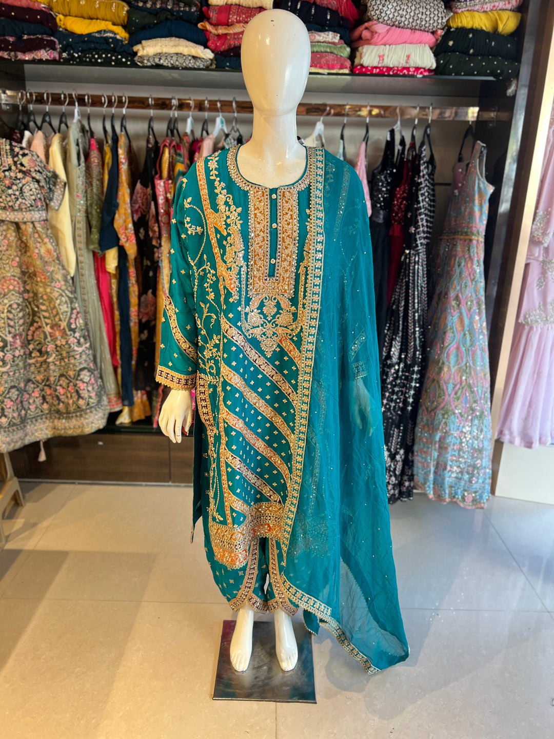 MEENAKUMARI DESIGNER EMB SUIT- IKI25