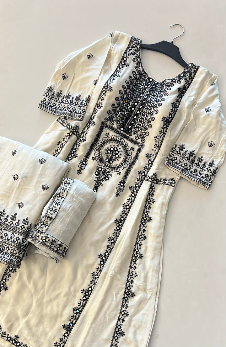 DEEPTI DESIGNER EMB PLAZO SUIT- KTG2