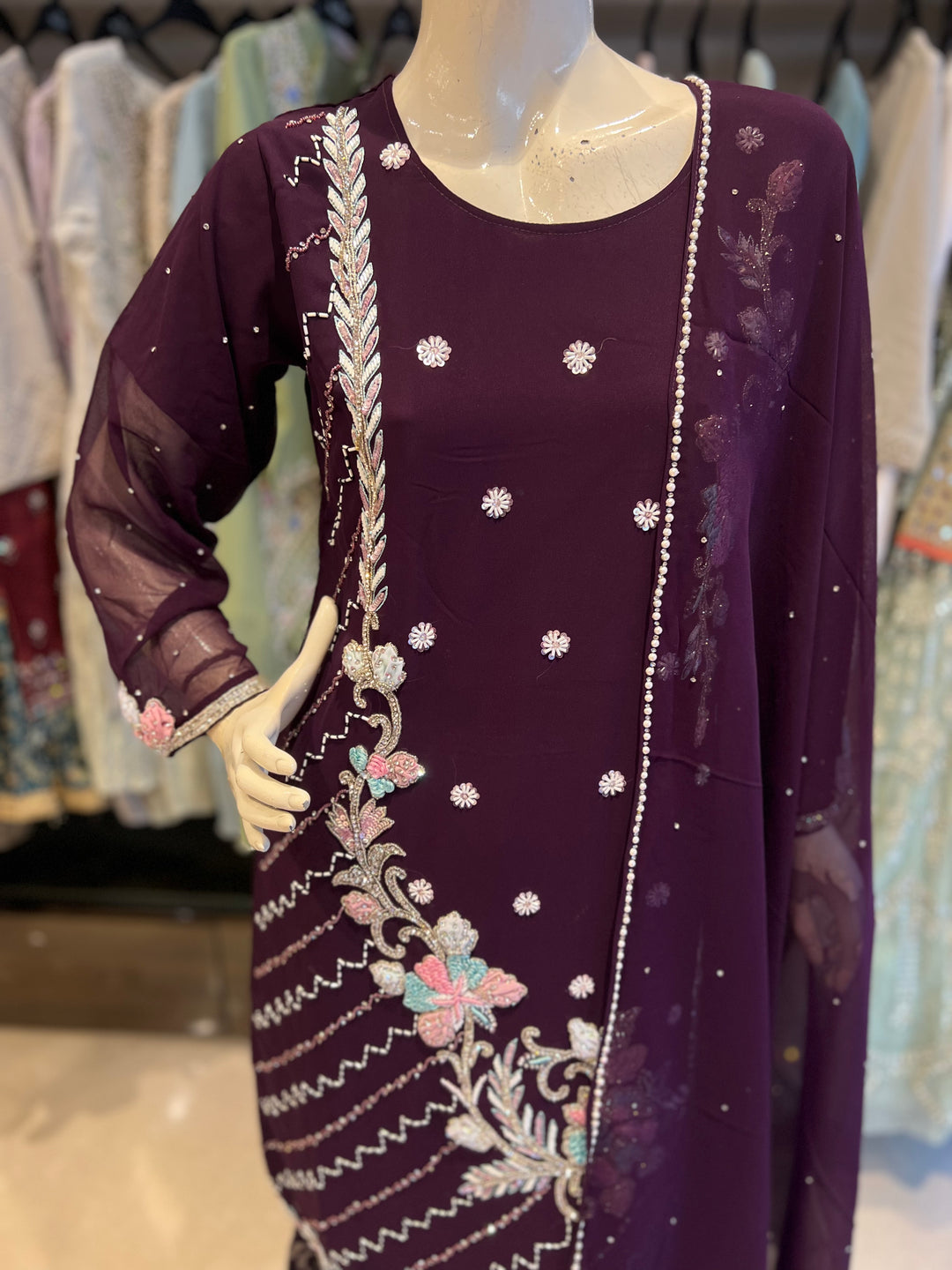 MAHEEN DESIGNER GHARARA SUIT- KMSB6