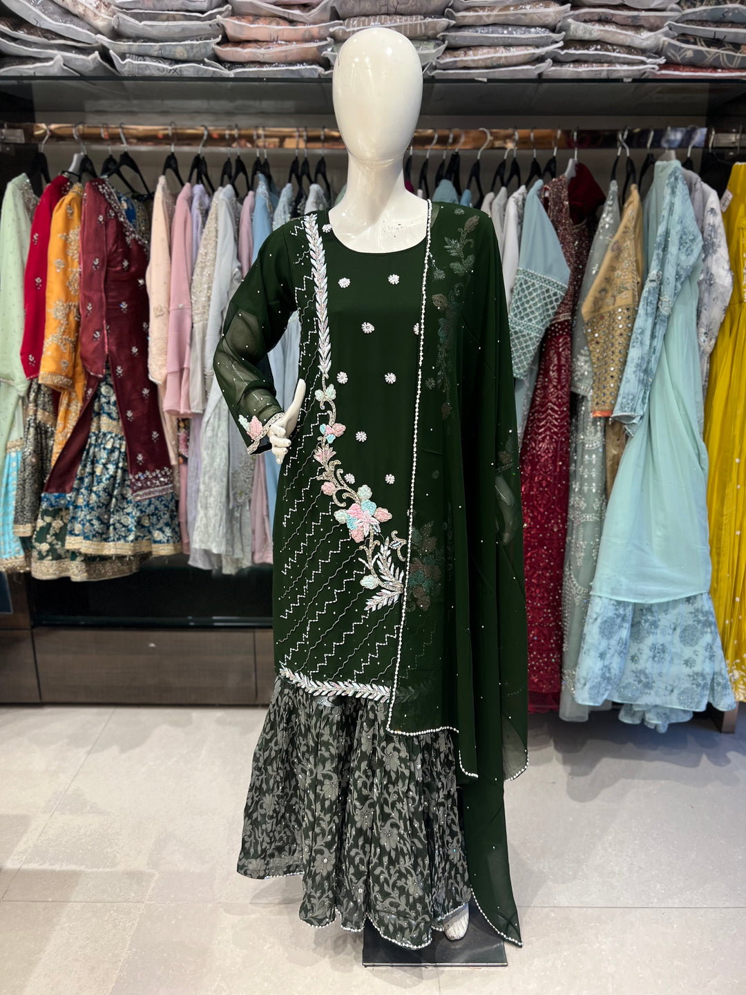 MAHEEN DESIGNER GHARARA SUIT- KMSB6