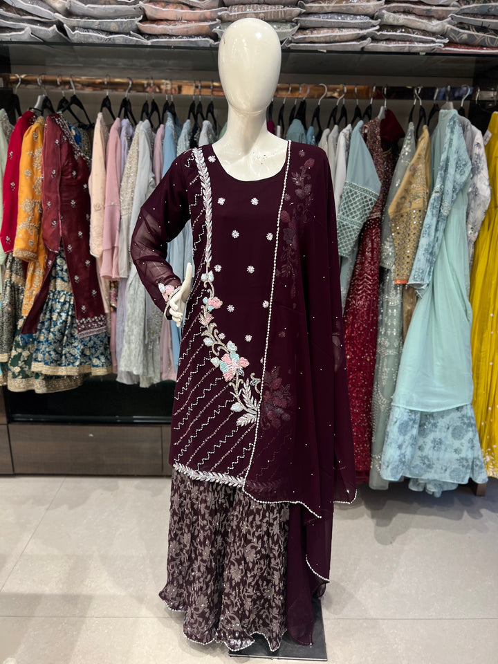 MAHEEN DESIGNER GHARARA SUIT- KMSB6