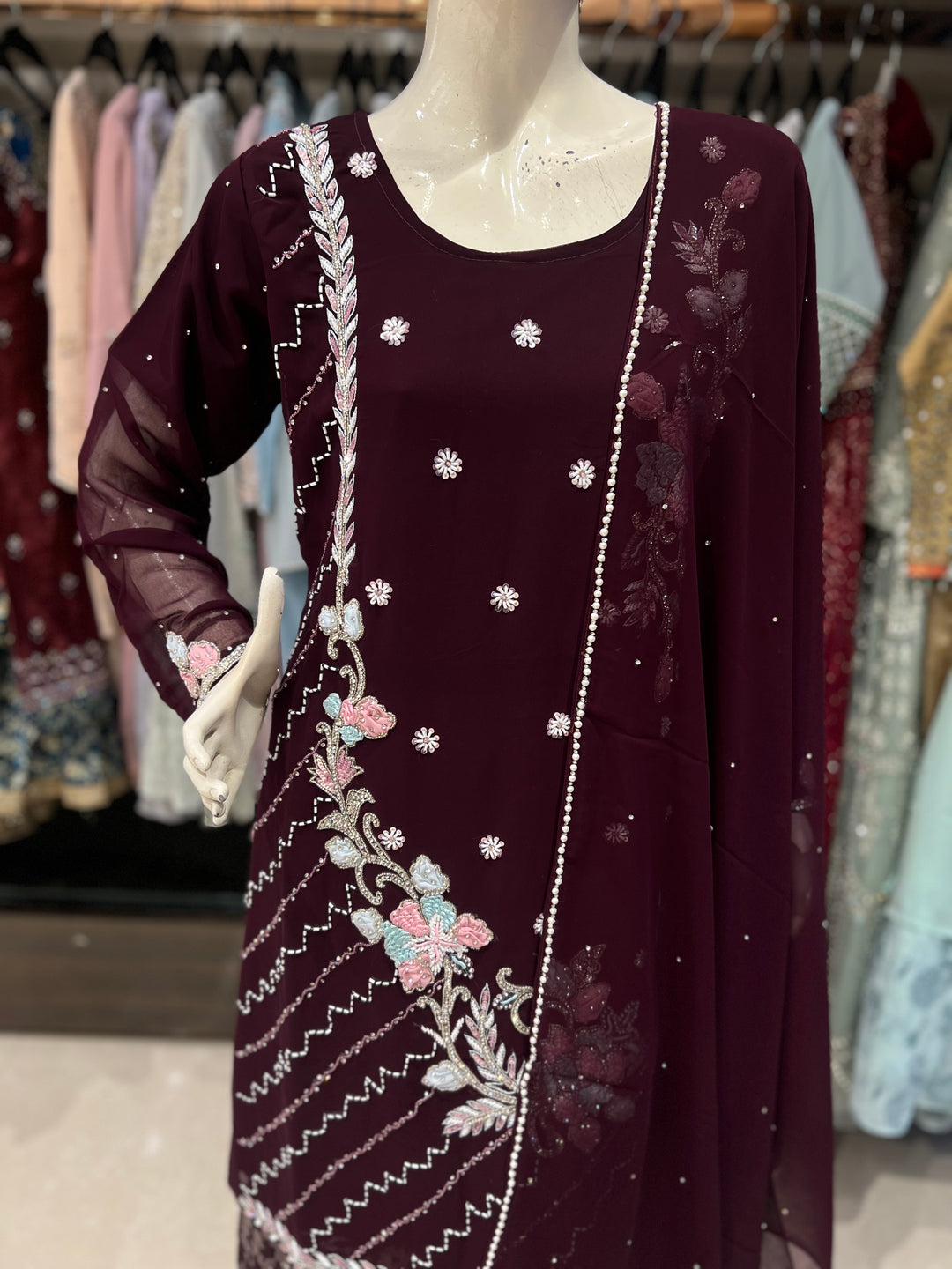 MAHEEN DESIGNER GHARARA SUIT- KMSB6