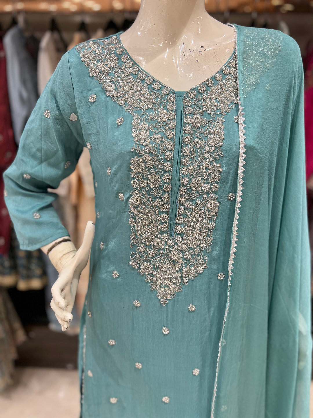 KASHVI DESIGNER EMB SUIT- KTB8