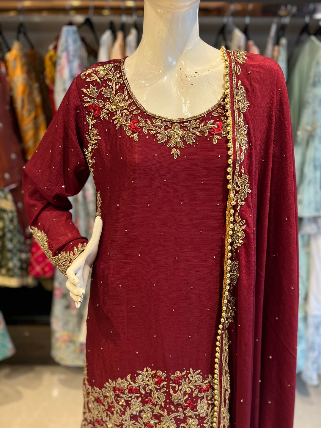 PALLAVI DESIGNER EMB SHARARA-KMS1