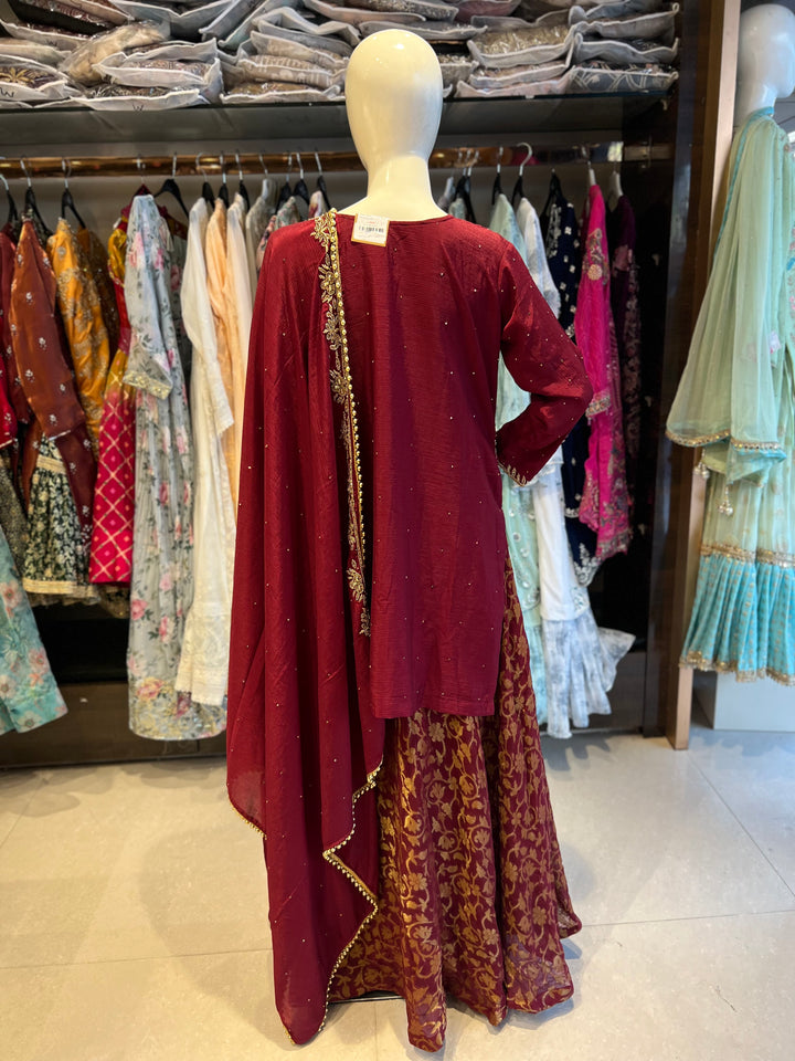 PALLAVI DESIGNER EMB SHARARA-KMS1