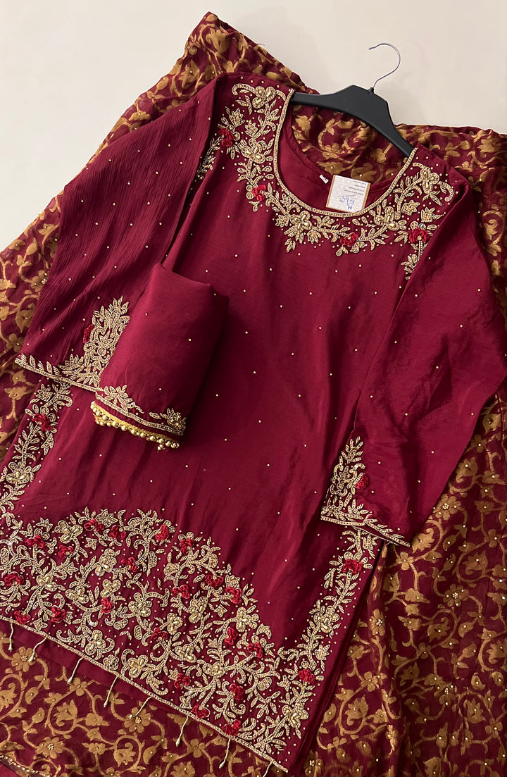 PALLAVI DESIGNER EMB SHARARA-KMS1