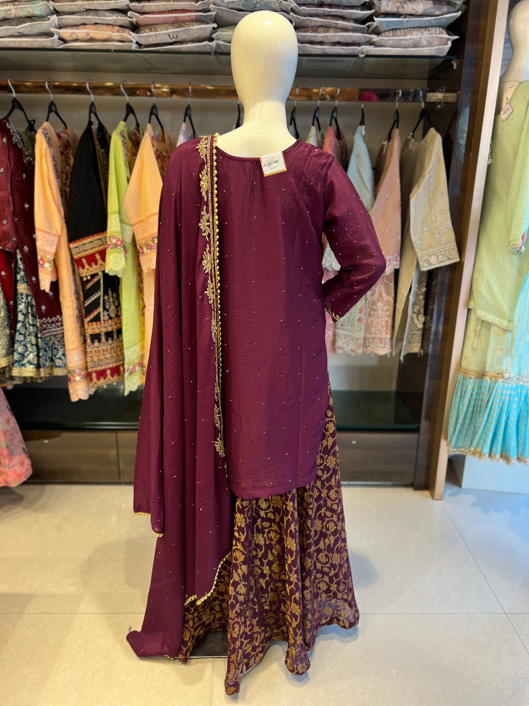 PALLAVI DESIGNER EMB SHARARA-KMS1