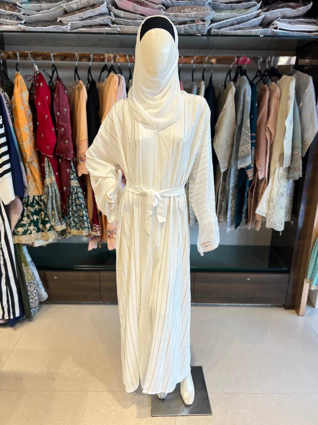 AYESHA STRIPES ABAYA- JN25