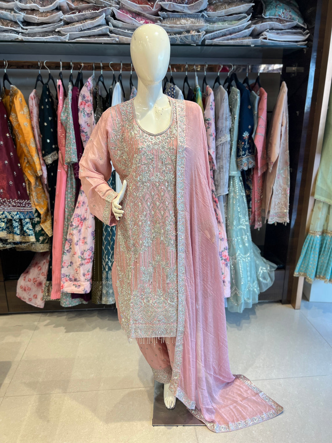 MALINI DESIGNER EMB SUIT- BTC16