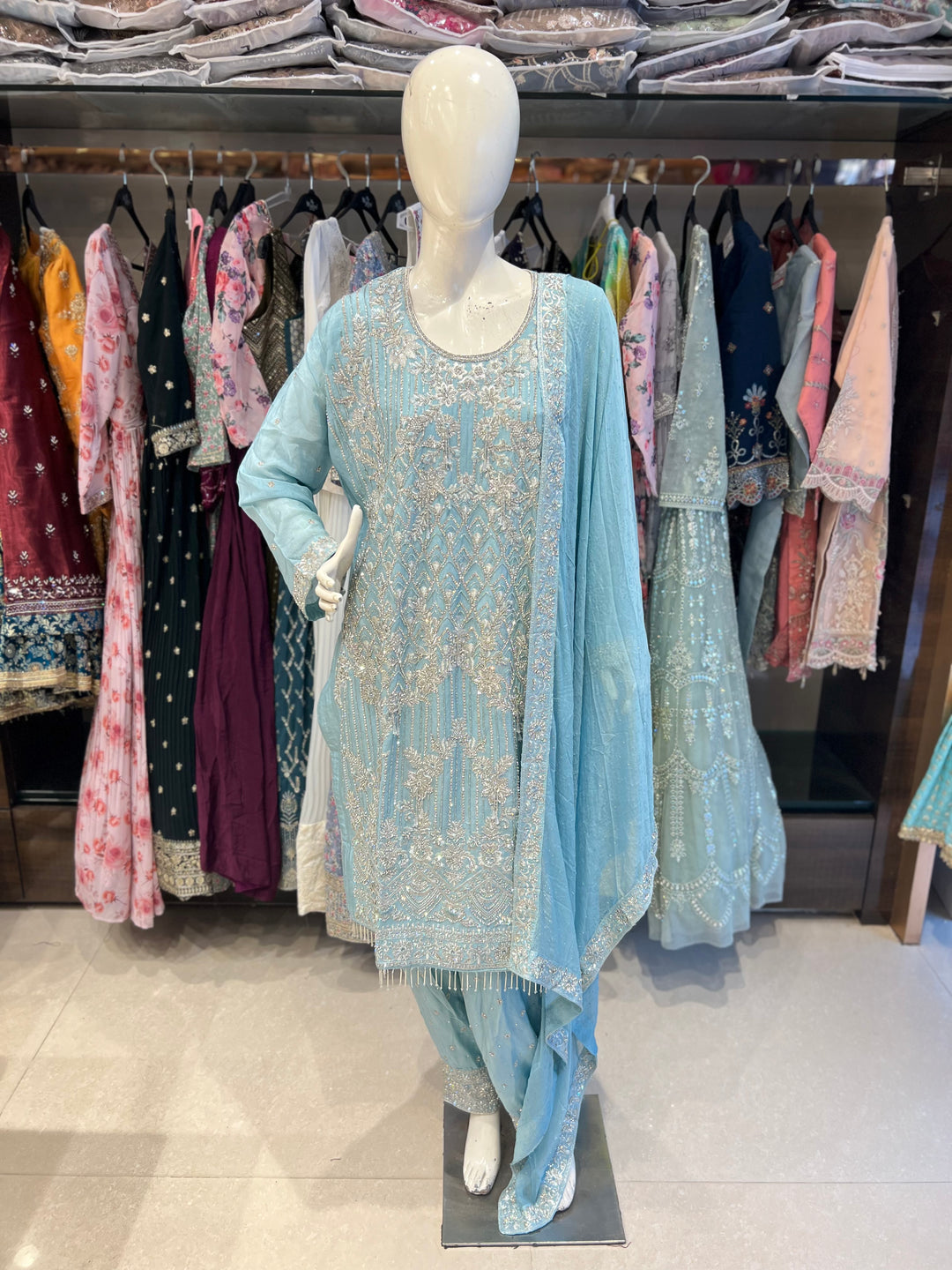 MALINI DESIGNER EMB SUIT- BTC16