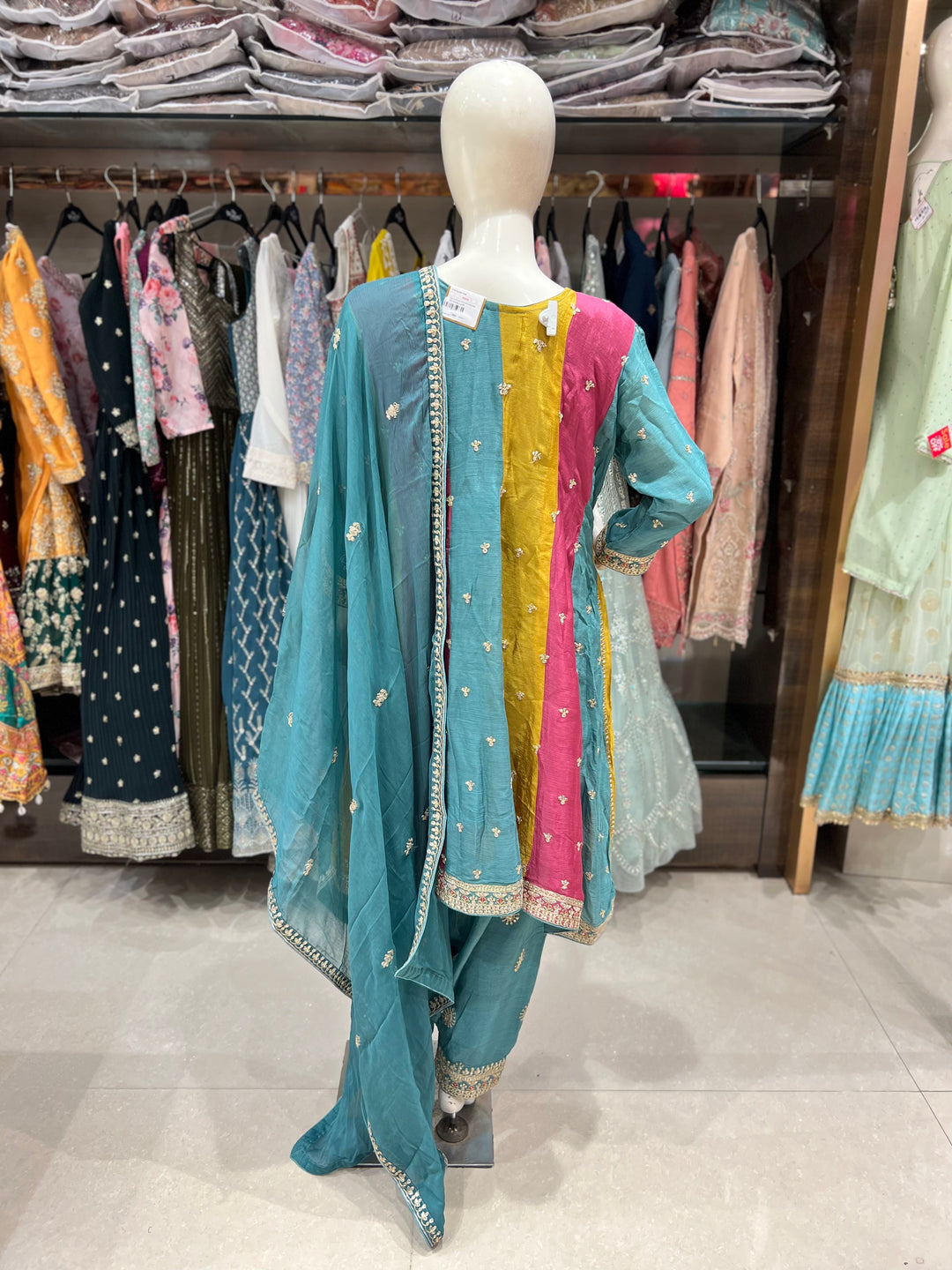 KASHVI DEISGNER FROCK WITH PATIALA SALWAR- BTC11