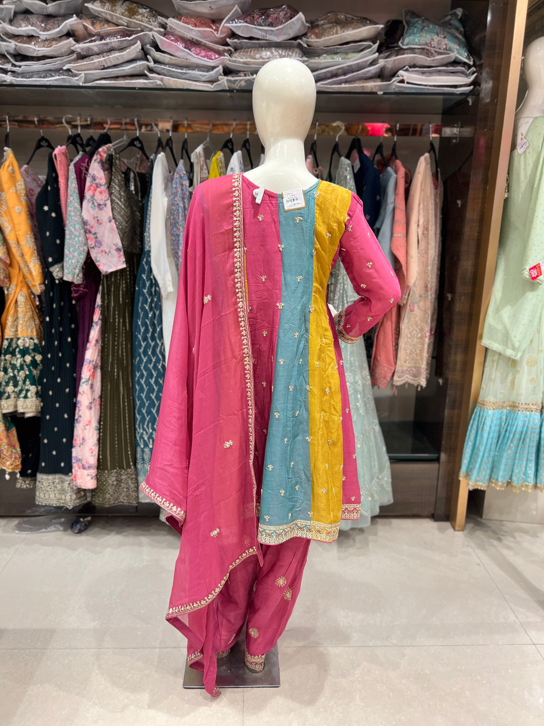 KASHVI DEISGNER FROCK WITH PATIALA SALWAR- BTC11