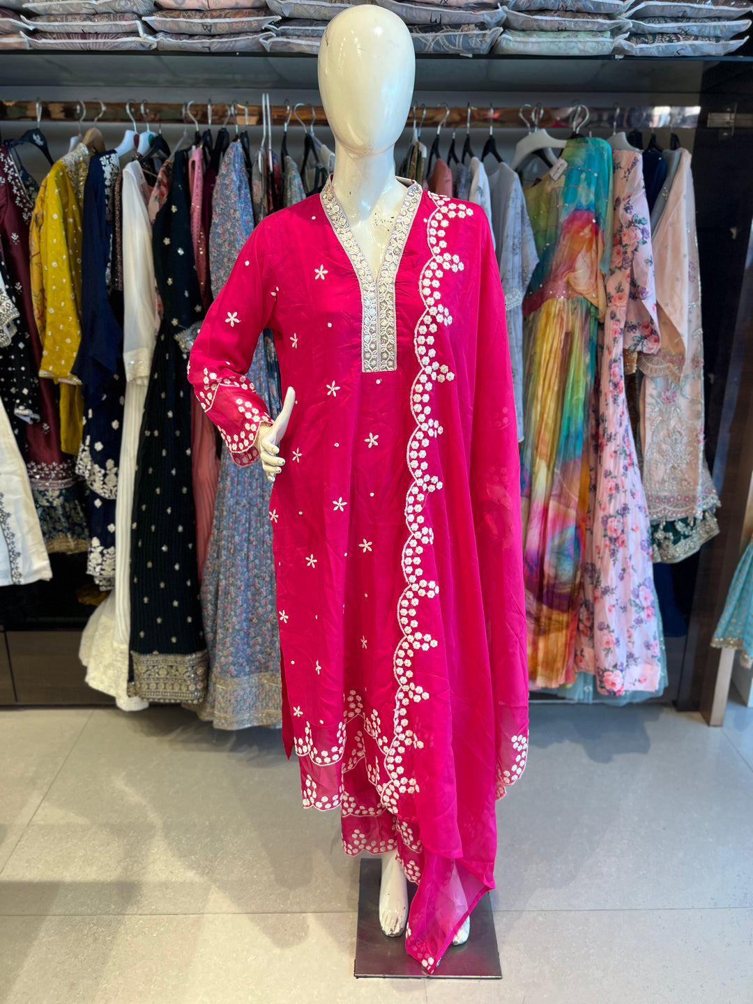 MILI DESIGNER THREAD WORK SUIT- IKL15