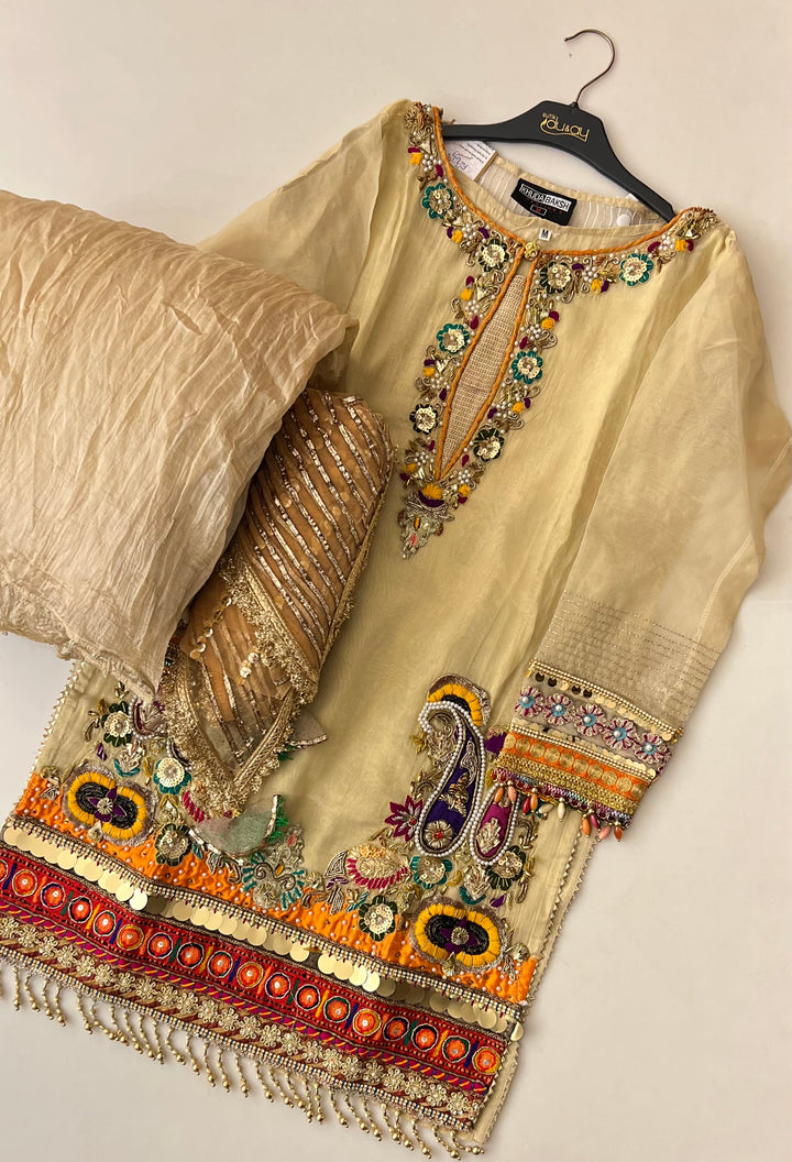 PONAM KHUDA BAKSH DESIGNER EMB SUIT (SIZE L/40)- KB275