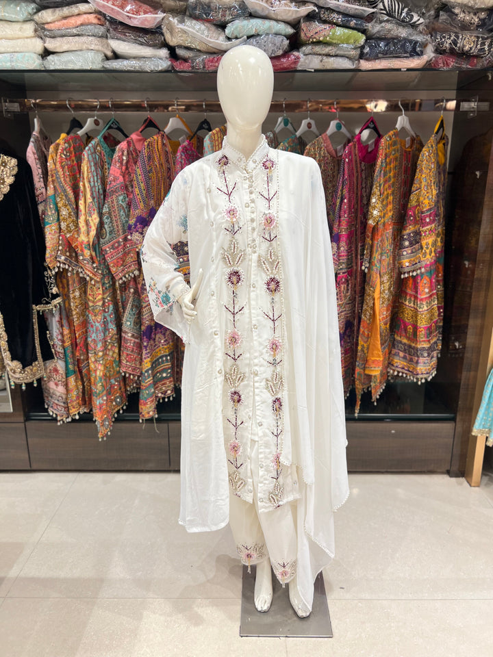 HINA DESIGNER MOTI, STONE WORK EMB SUIT- KMSA1