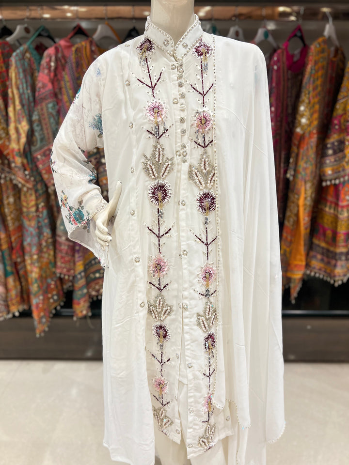 HINA DESIGNER MOTI, STONE WORK EMB SUIT- KMSA1