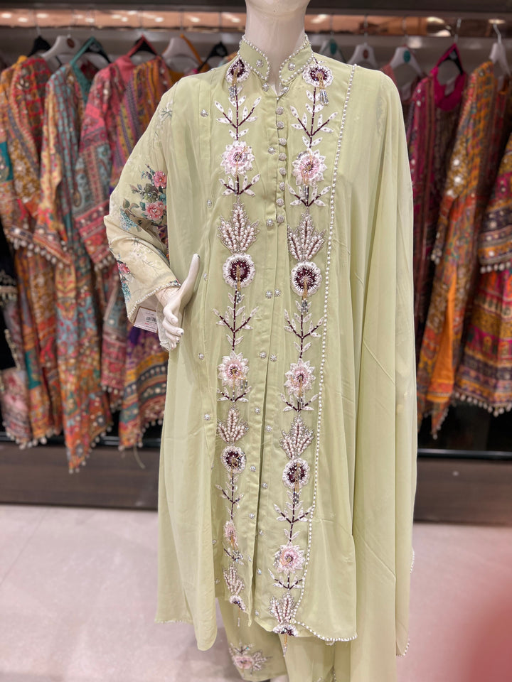 HINA DESIGNER MOTI, STONE WORK EMB SUIT- KMSA1