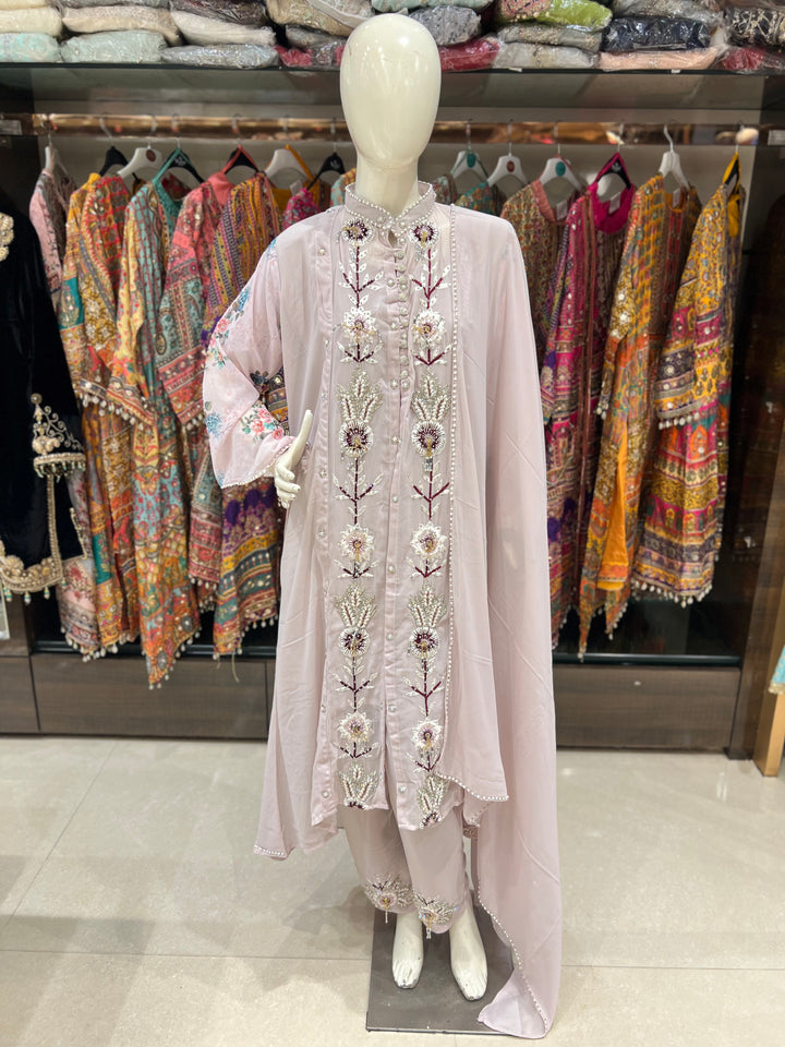 HINA DESIGNER MOTI, STONE WORK EMB SUIT- KMSA1