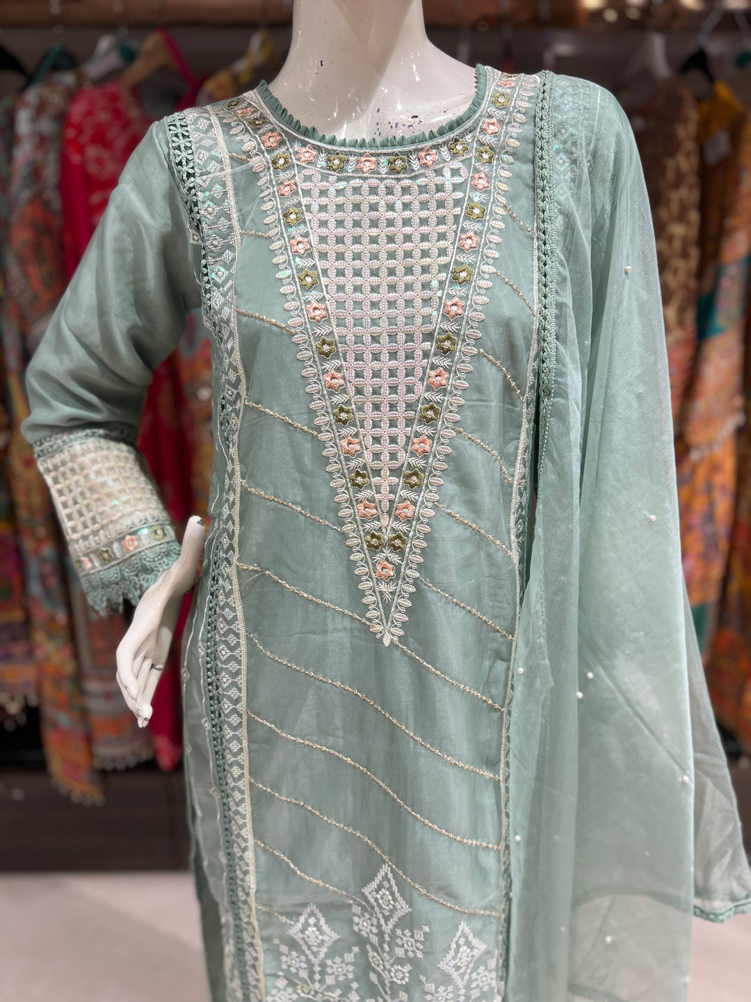 FIRDOUS DESIGNER EMB SUIT- IKM03