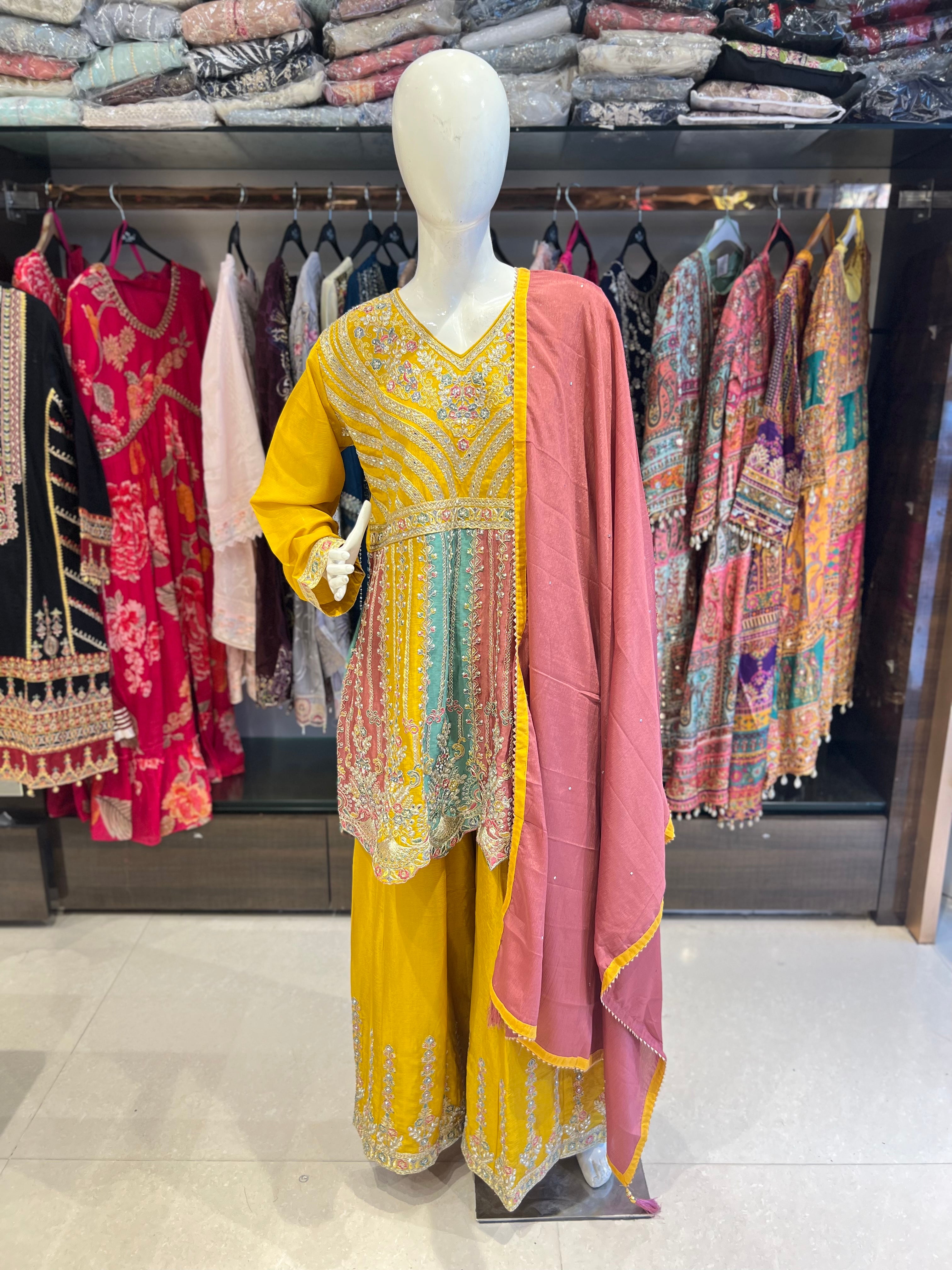 Short frock with plazo hotsell