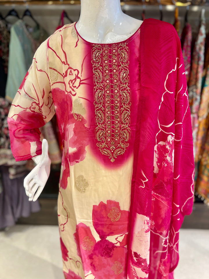 KASHVI DESIGNER EMB SUIT-KTC17