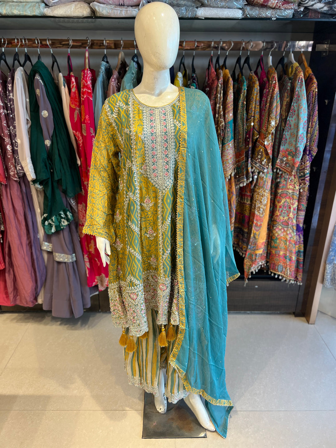 JIVIYA DESIGNER EMB GARARA SUIT -IKQ2