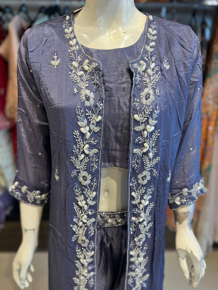 RABIA SHARARA KARDANA WORK SUIT -KTH16