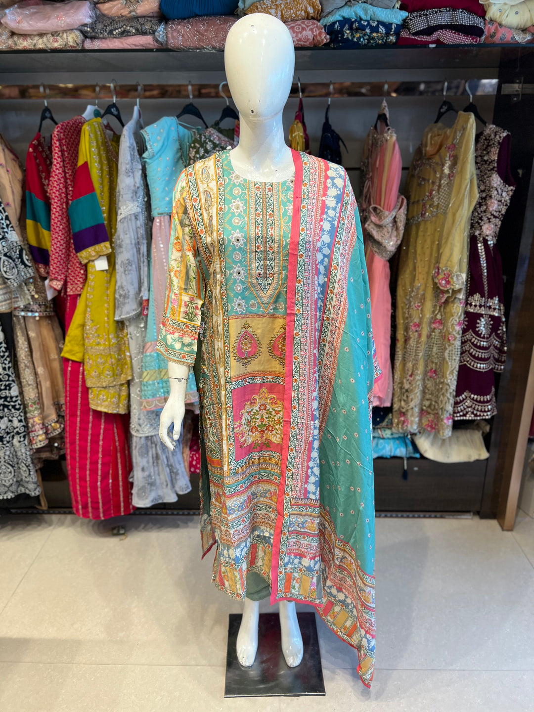 RADHIKA DESIGNER EMB SUIT  (M) IKR04