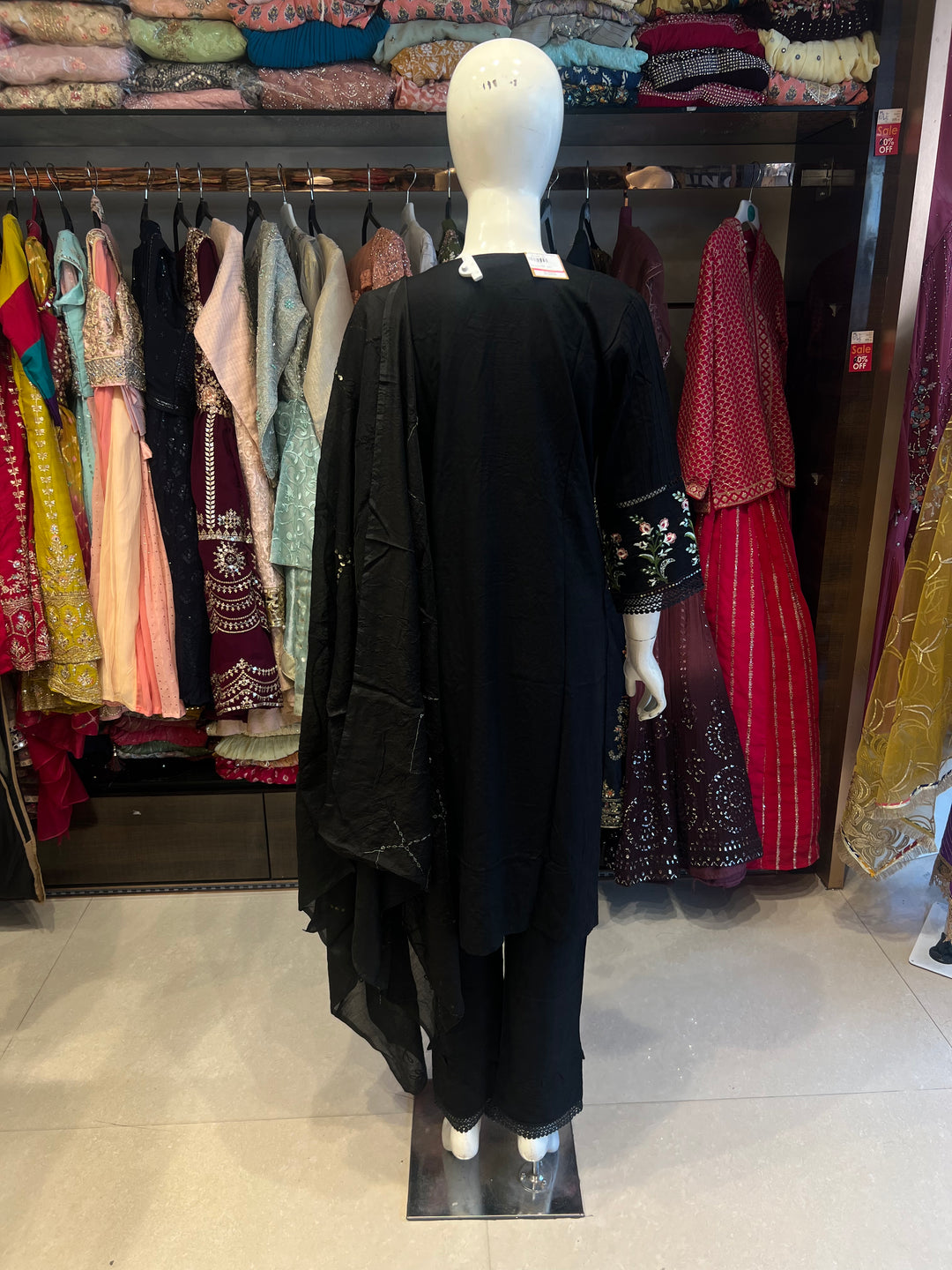 BLACK KARACHI SUIT-IKT20