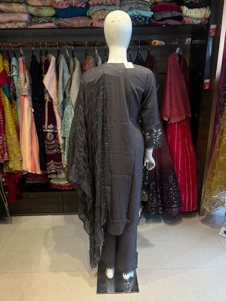 GRAY KARACHI SUIT -IKT07/M