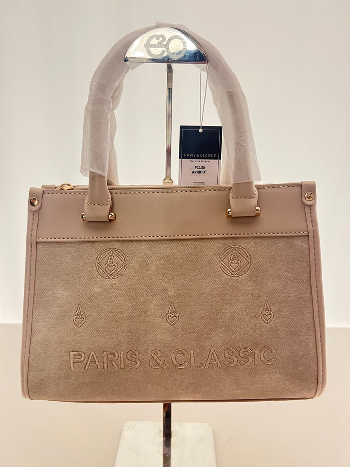 PARIS & CLASSIC HAND BAG FOR WOMEN`S (PEACH COLOR) P1135/3