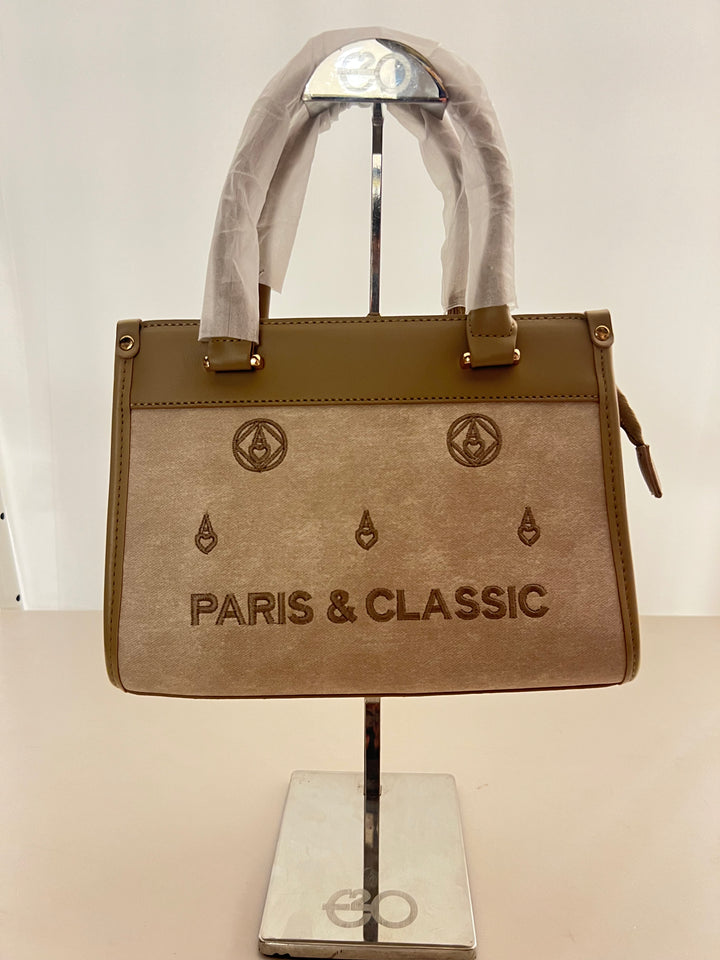 PARIS & CLASSIC HAND BAG FOR WOMEN`S (TAN COLOR)  P1135/2